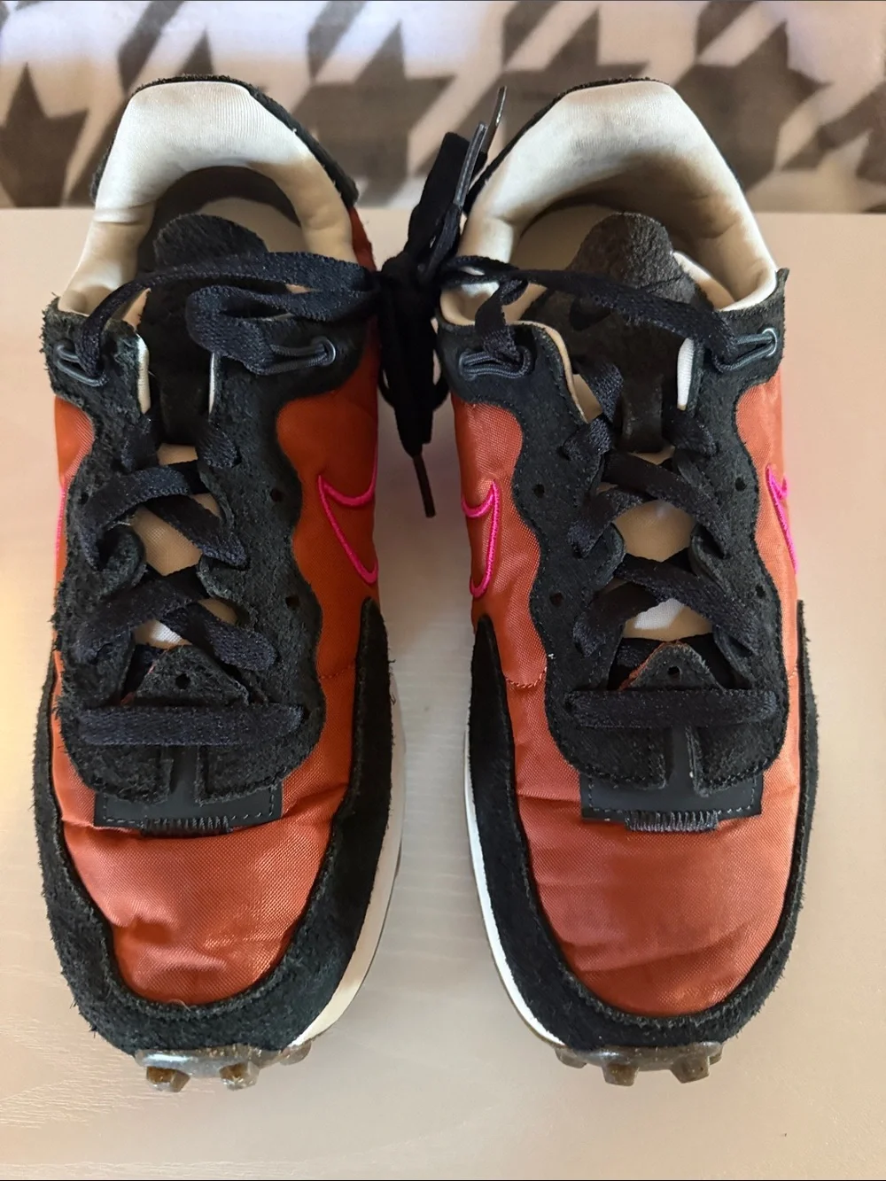 Nike Fontanka Waffle Burnt Sunrise Black Pink Prime Womens 8